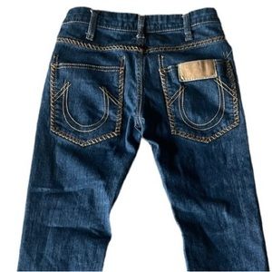 True Religion Jeans Vintage Brown Stitch Straight Leg Women’s Size 25